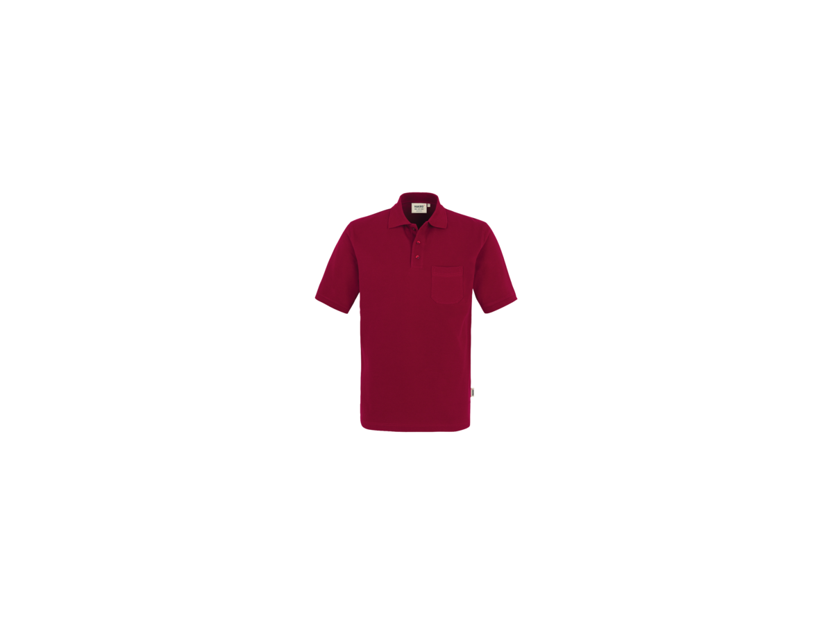 Pocket-Poloshirt Top Gr. L, weinrot - 100% Baumwolle