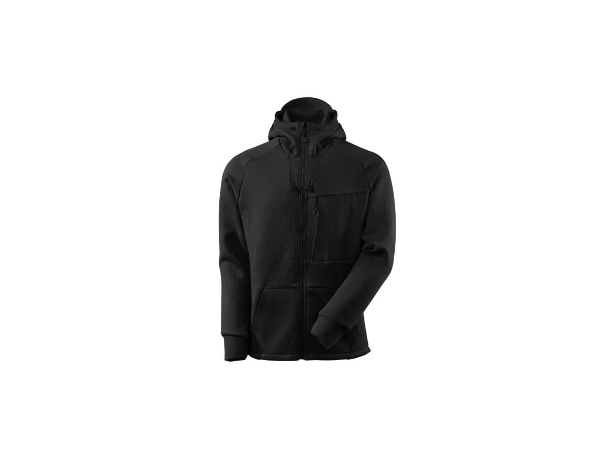 MASCOT Advanced Kapuzensweatshirt - Grösse 2XL, schwarz-meliert/schwarz