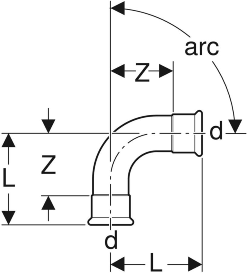 Mapress Therm Bogen arc=90°