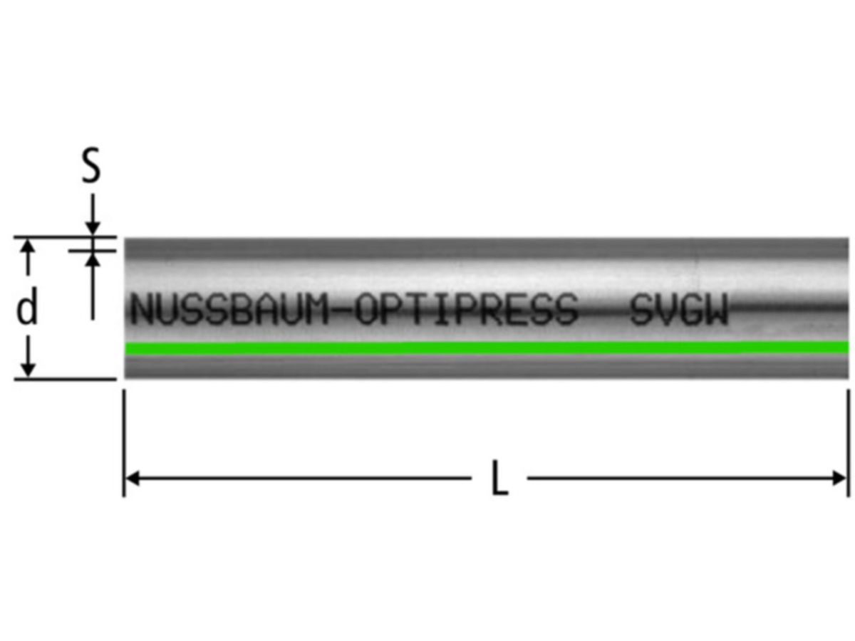 Optipress-Edelstahlrohr 1.4521 18 mm