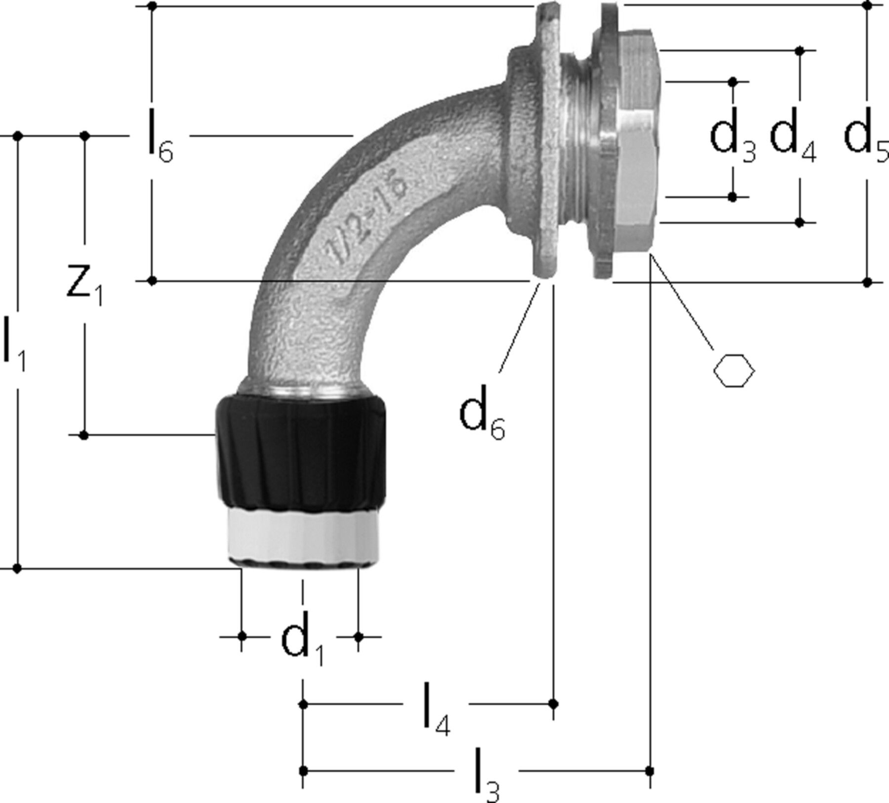 Sanipex MT-Anschlussbogen für UP-Kasten