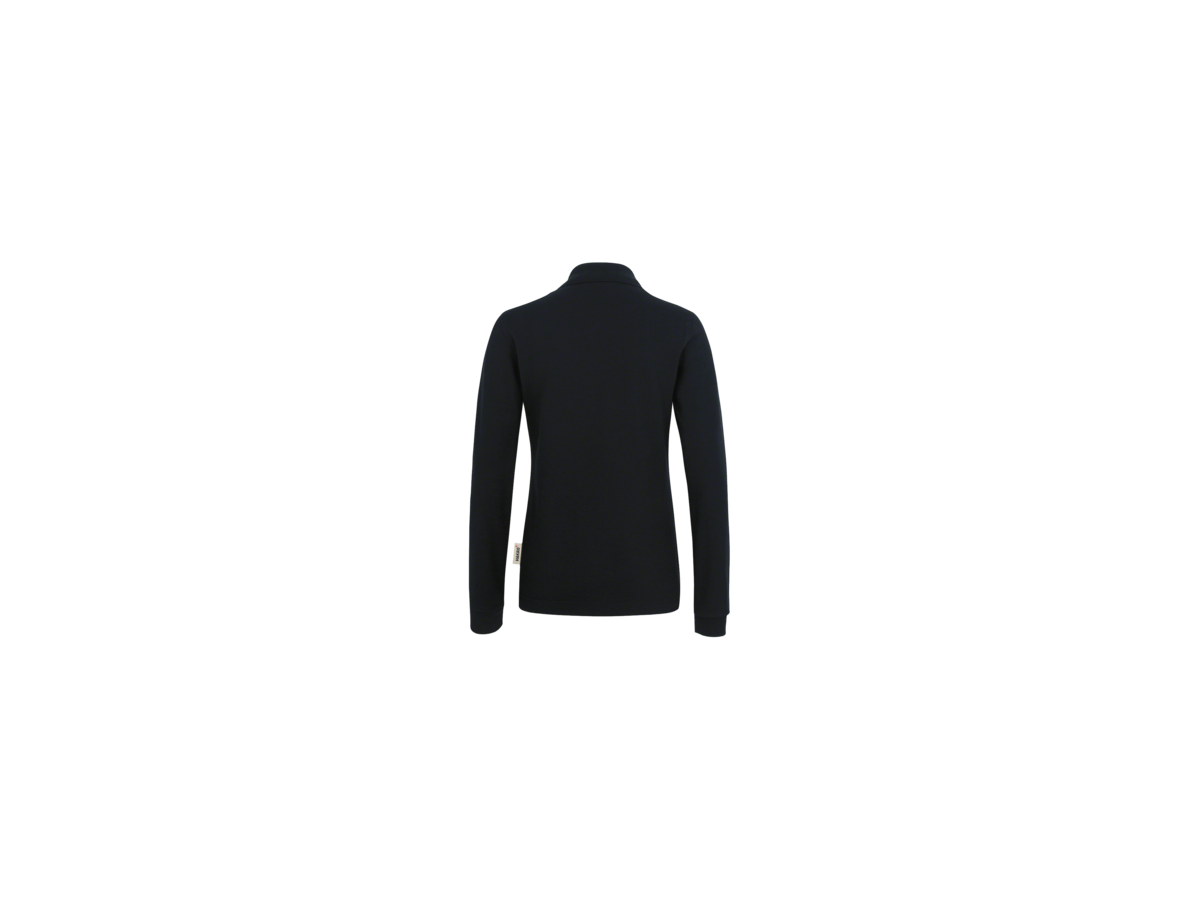Damen-Longsl.-Polosh. Perf. M schwarz - 50% Baumwolle, 50% Polyester, 220 g/m²