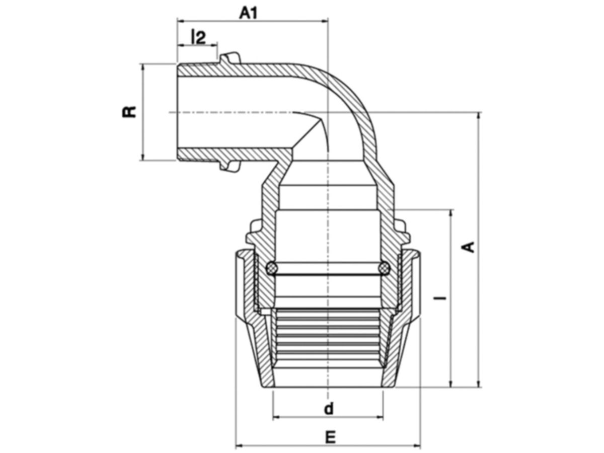 Plasson-Winkel Nr. 7850 25x3/4" AG