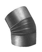Ofenrohrwinkel, schwarz, stumpf 105 mm - 18°, 2 Falten