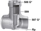 Reguliermuffe +GF+ schw. 599a 11/2"