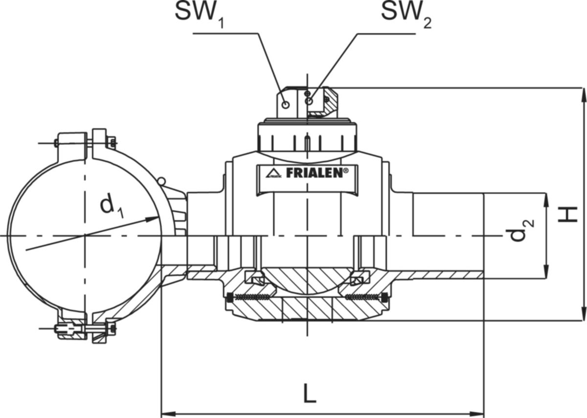 HDPE FRIALEN Anbohrkugelhähne AKHP