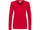 Damen-Longsleeve Classic Gr. S, rot - 100% Baumwolle, 160 g/m²