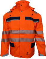 Bormio Speer Regenparka Gr. 040 (2XL) - HiVis orange/dunkelblau