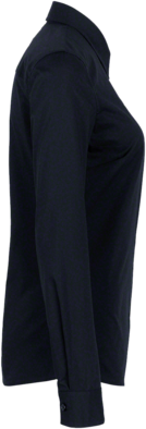 Bluse 1/1-Arm Perf. Gr. 6XL, schwarz - 50% Baumwolle, 50% Polyester, 120 g/m²