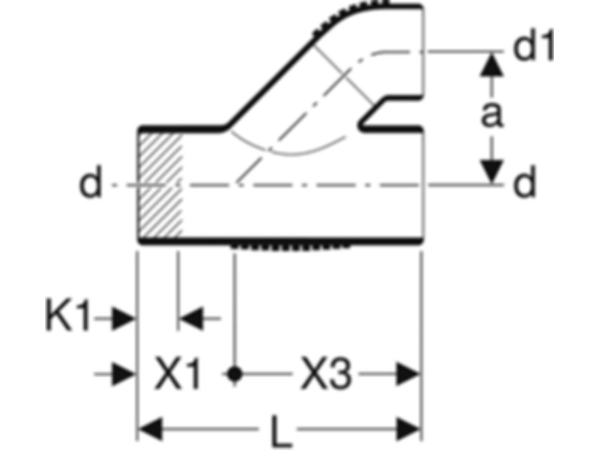 Geberit-Silent Parallelabzweig 110/110