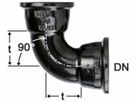 Hochdruckguss Bogen 90° 2 Steckmuffen - Fig. 2820A