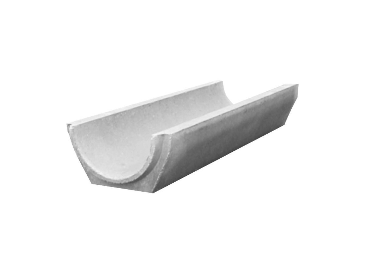 Halbschale unbewehrt Typ B, mit Fuss - Falz stirnseitig, ø 40 cm, L: 100 cm