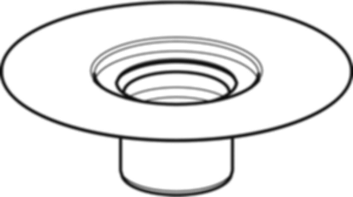 Geberit Flansch aus Edelstahl zu - Bodenabläufen 13 x 13 cm