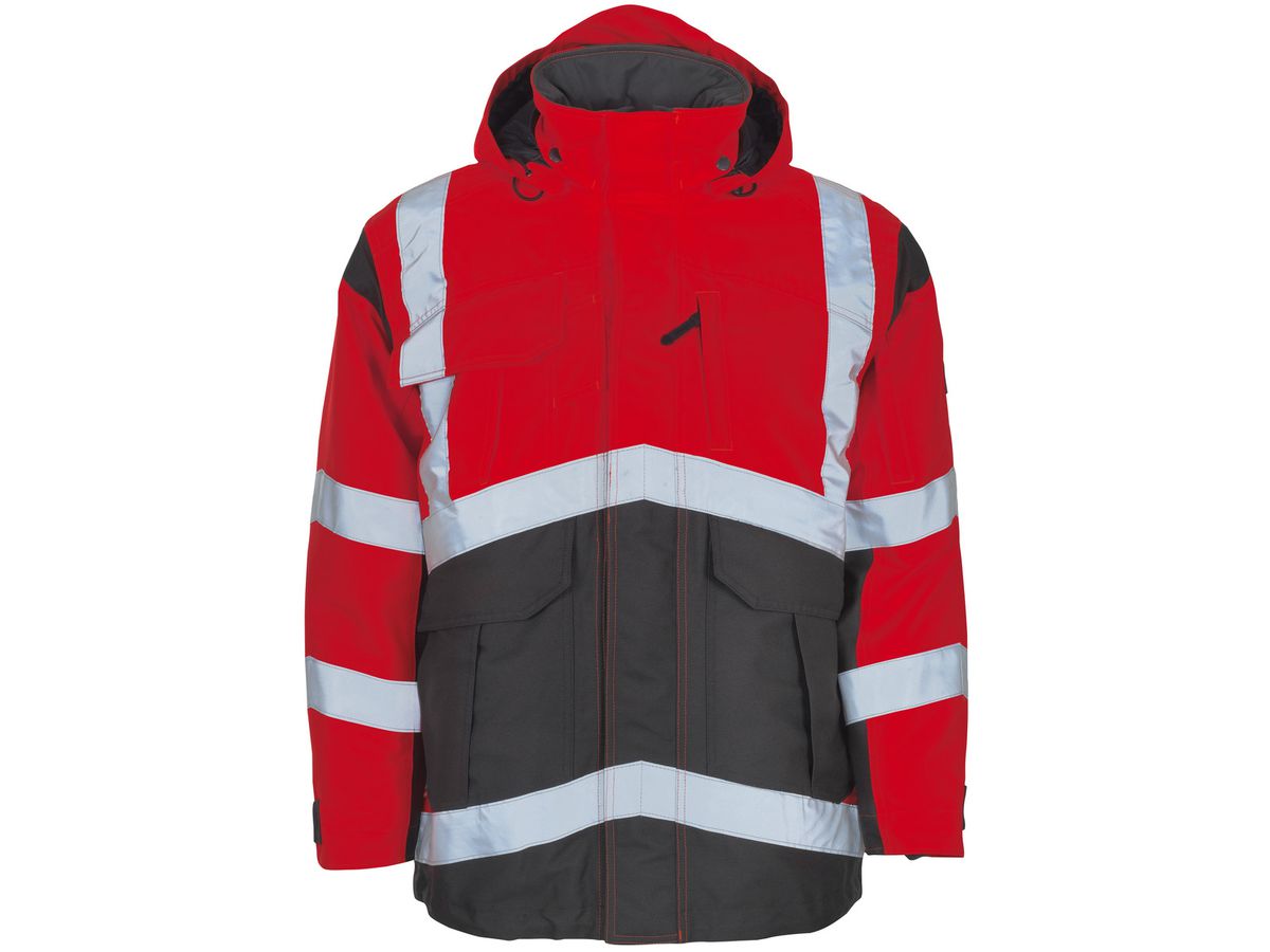 Afife Parka Winterjacke Grösse L - rot/dunk.-anthraz. Mascotexr 100% PES