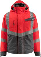 Pilotenjacke Hastings Gr. 2XL, 210 g/m² - hi-vis rot/dunkelanthrazit, 100% Polyes.