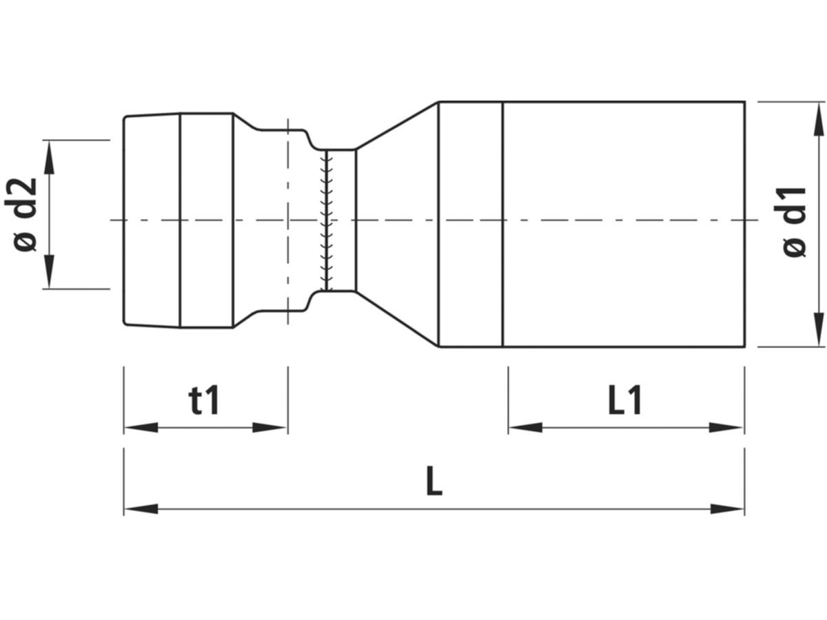 Reduktion HAWLE-GRIP PN 16  d 225/160 mm - 7250
