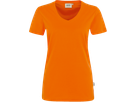 Damen-V-Shirt Perf. Gr. 2XL, orange - 50% Baumwolle, 50% Polyester, 160 g/m²