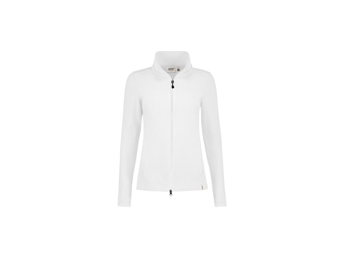 Damen-Fleecejacke Gr. S, weiss - 100% Polyester, ECO