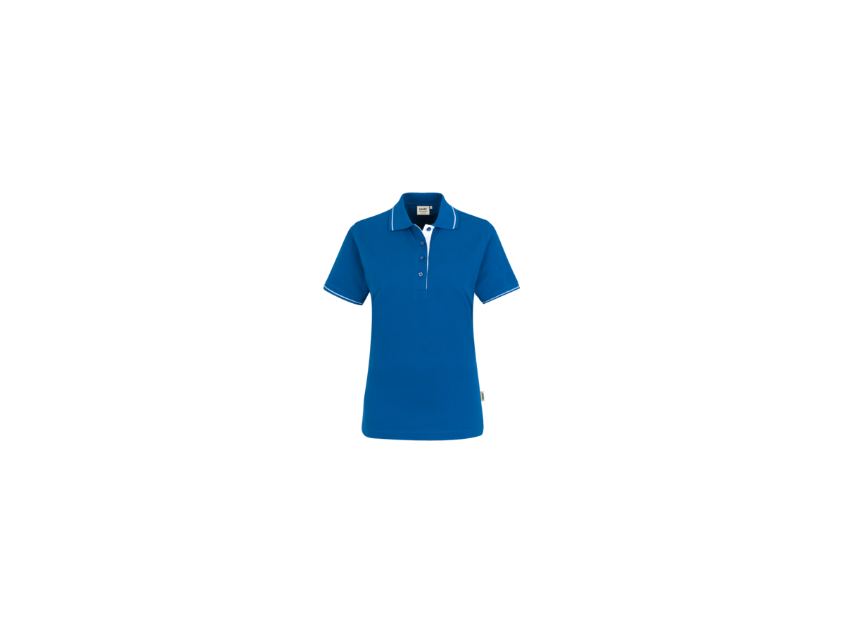 Damen-Poloshirt Casual 3XL royalb./weiss - 100% Baumwolle, 200 g/m²