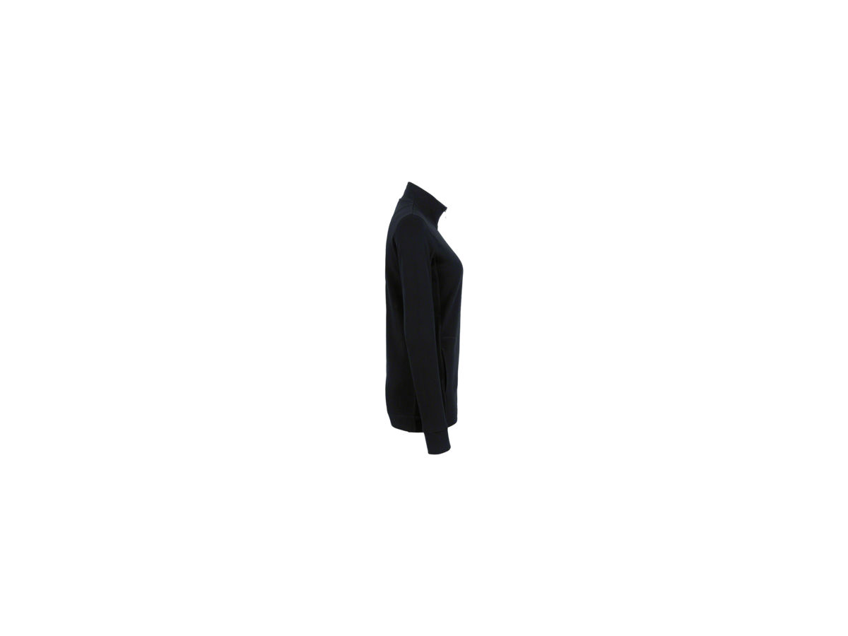Damen-Interlockjacke Gr. M, schwarz - 100% Baumwolle, 220 g/m²
