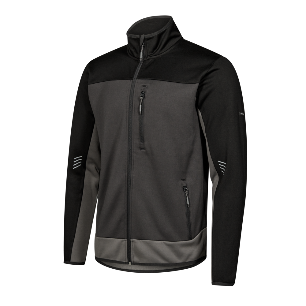 ENTIRE Midlayer-Cardigan Gr. M - Anthrazitgrau/Schwarz