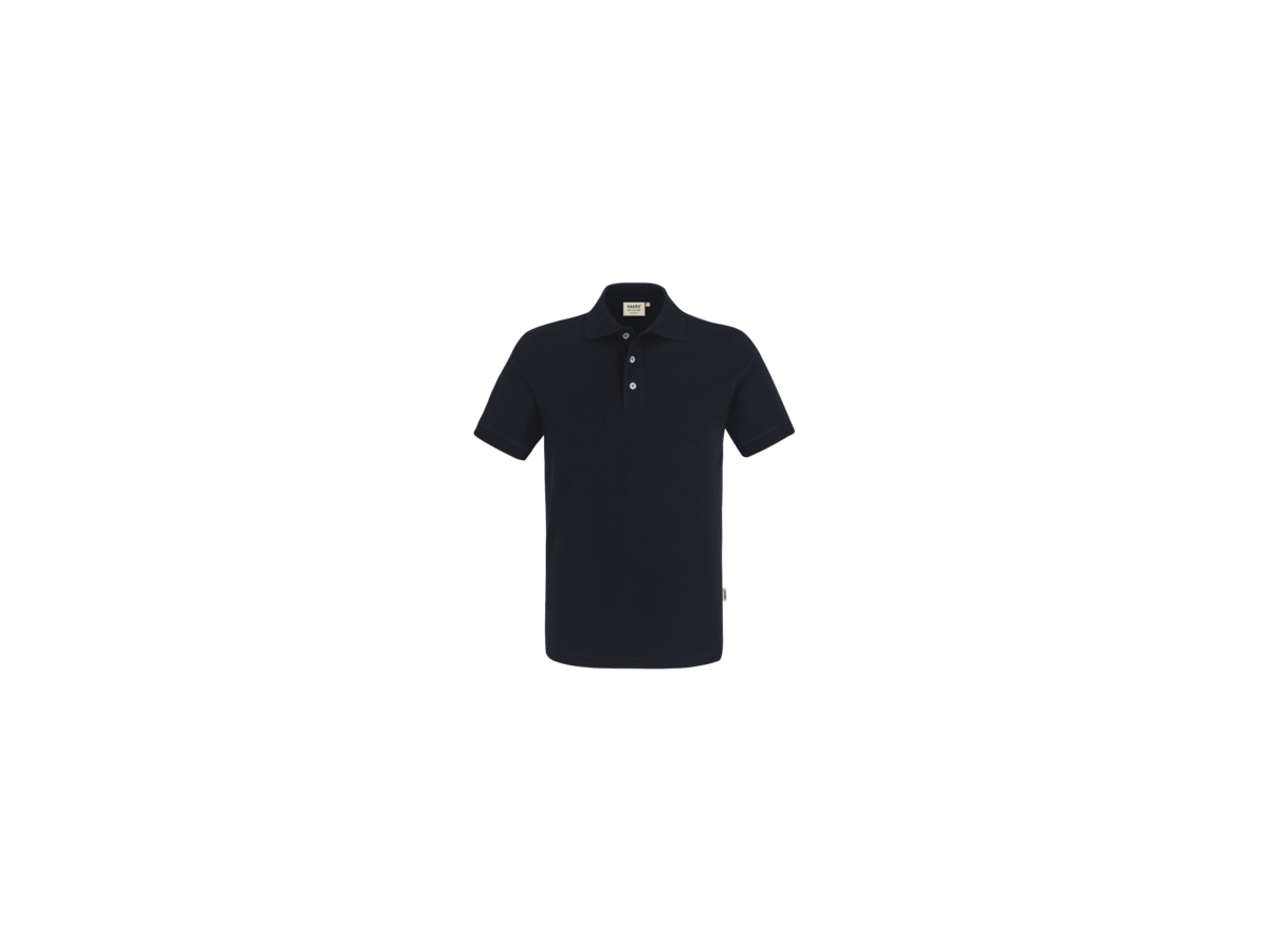 Poloshirt Stretch Gr. XL, schwarz - 94% Baumwolle, 6% Elasthan, 190 g/m²