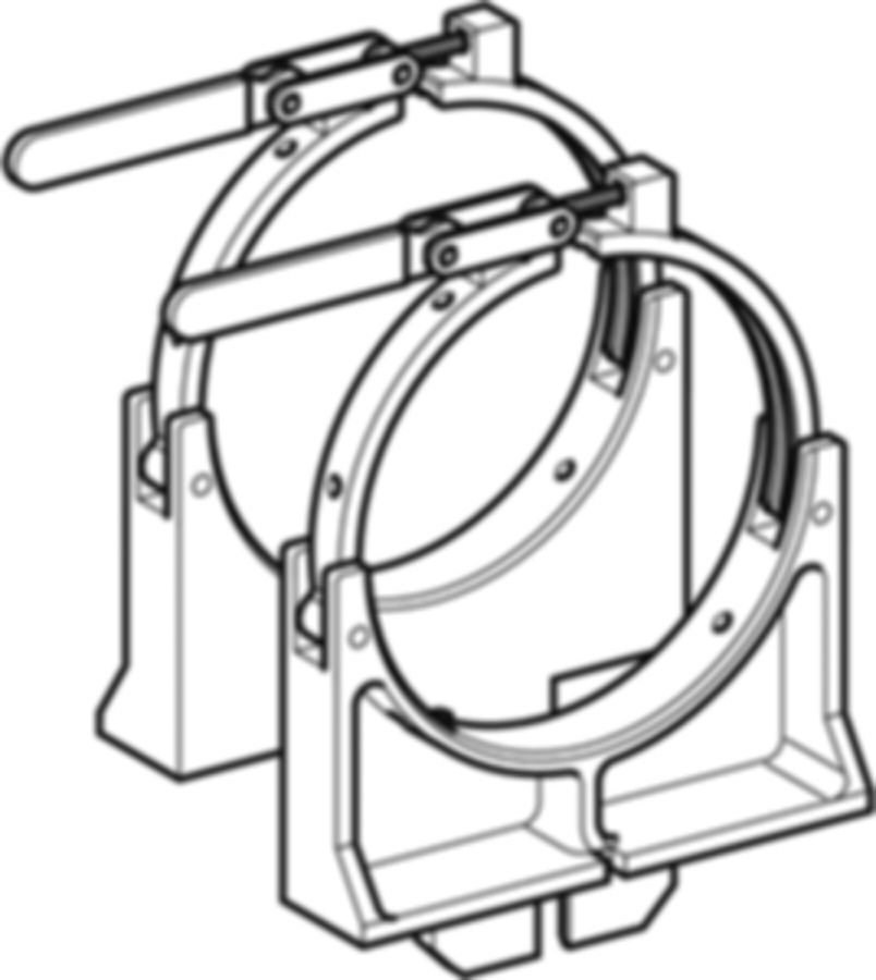 Geberit Aupspannplatten-Garnitur - für Schweissm. "Media und Universal"