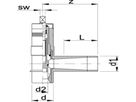 Ventil-T-Stück PE100 S-5 SDR 11 ELGEF - 5 bar Gas / 16 bar Wasser