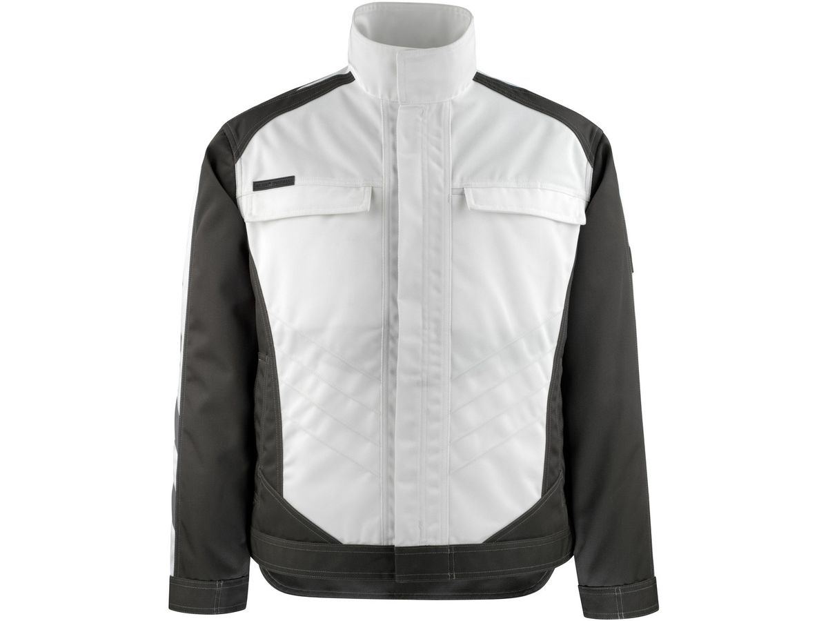 Mainz Arbeitsjacke weiss-dunk. anthrazit - 70% polyester / 30% tencel Gr. 4XL
