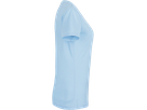Damen-V-Shirt Perf. Gr. XL, eisblau - 50% Baumwolle, 50% Polyester, 160 g/m²