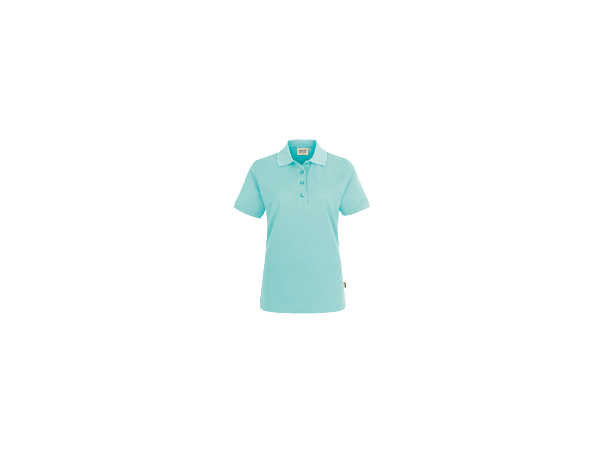Damen-Poloshirt Perf. Gr. M, eisgrün - 50% Baumwolle, 50% Polyester, 200 g/m²