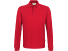 Longsleeve-Poloshirt Perf. Gr. 3XL, rot - 50% Baumwolle, 50% Polyester, 220 g/m²