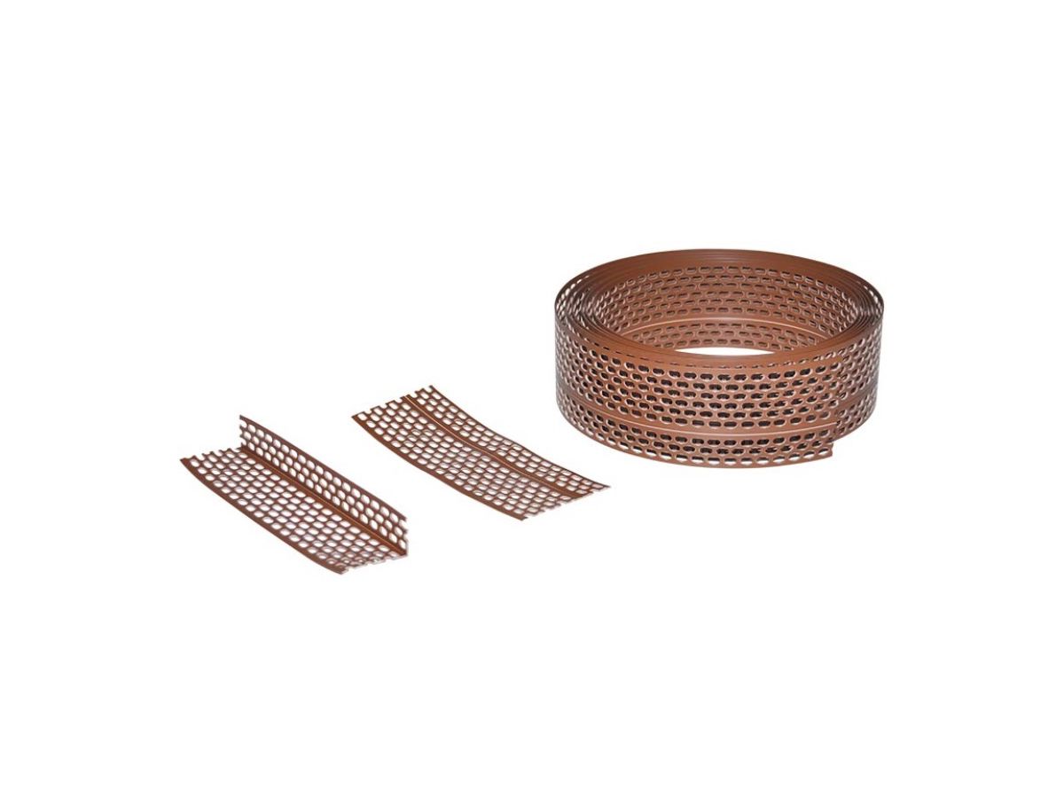 Riwega Vogelschutzgitter PVC - 180 mm braun, 5 m / Rol.