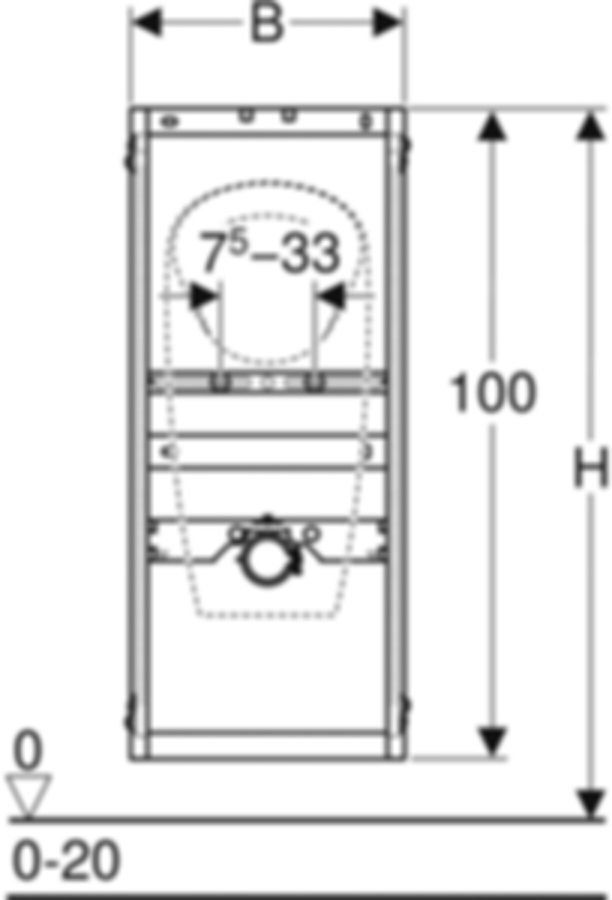 GIS Urinal-Element für 0-Liter
