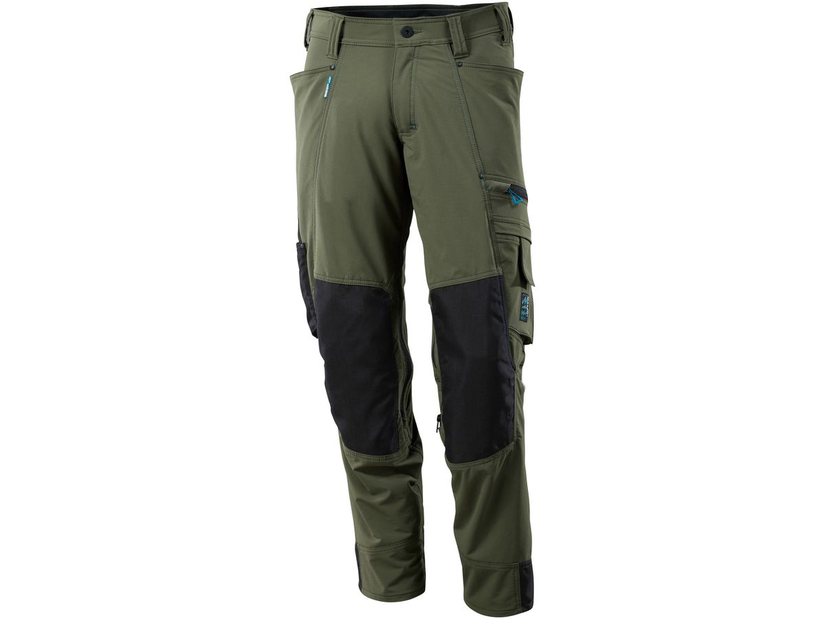 Advanced Hose mit Knietaschen, Gr. 82C58 - moosgrün, 92% PA / 8% EL, 235 g/m²