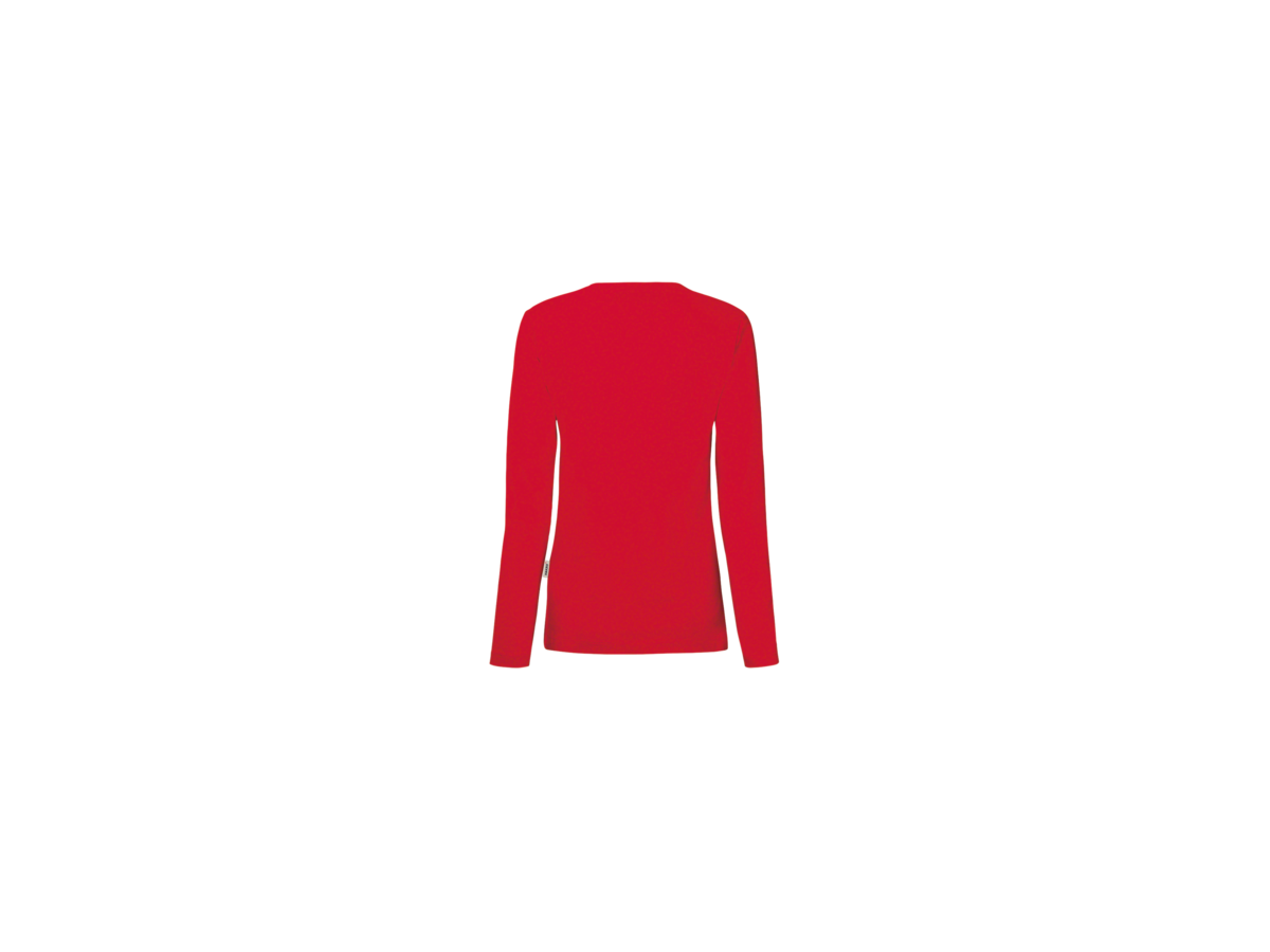 Damen-Longsleeve Performance Gr. M, rot - 50% Baumwolle, 50% Polyester, 190 g/m²