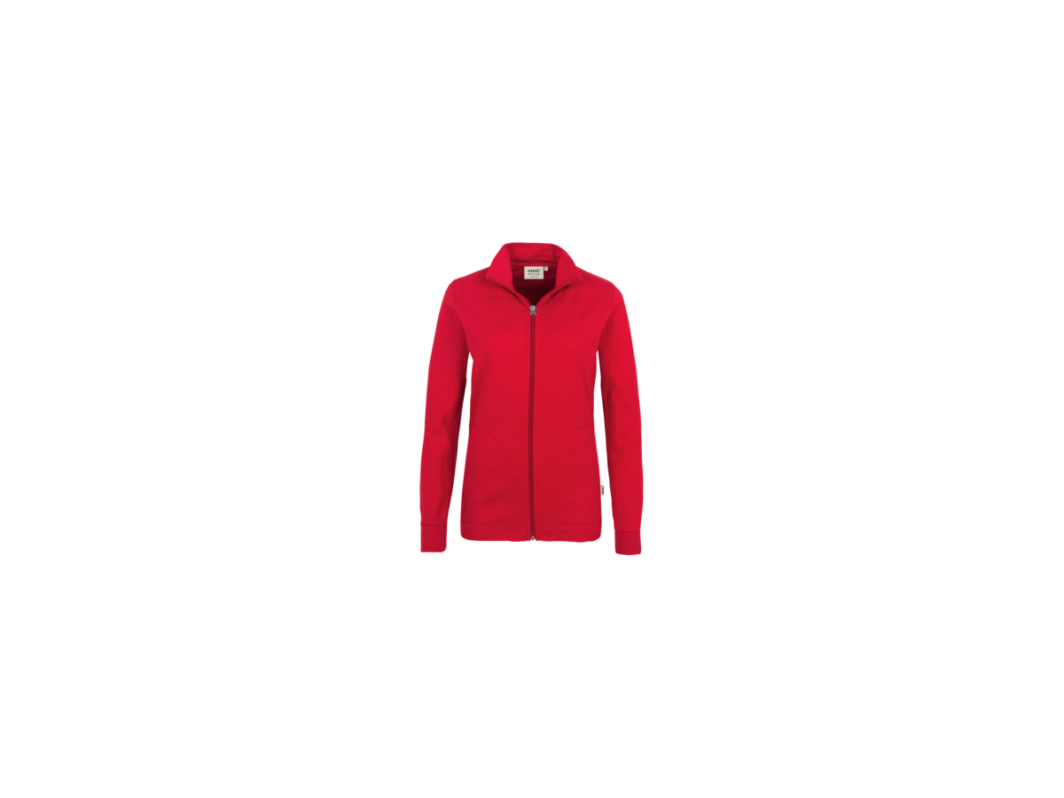 Damen-Interlockjacke Gr. S, rot - 100% Baumwolle, 220 g/m²