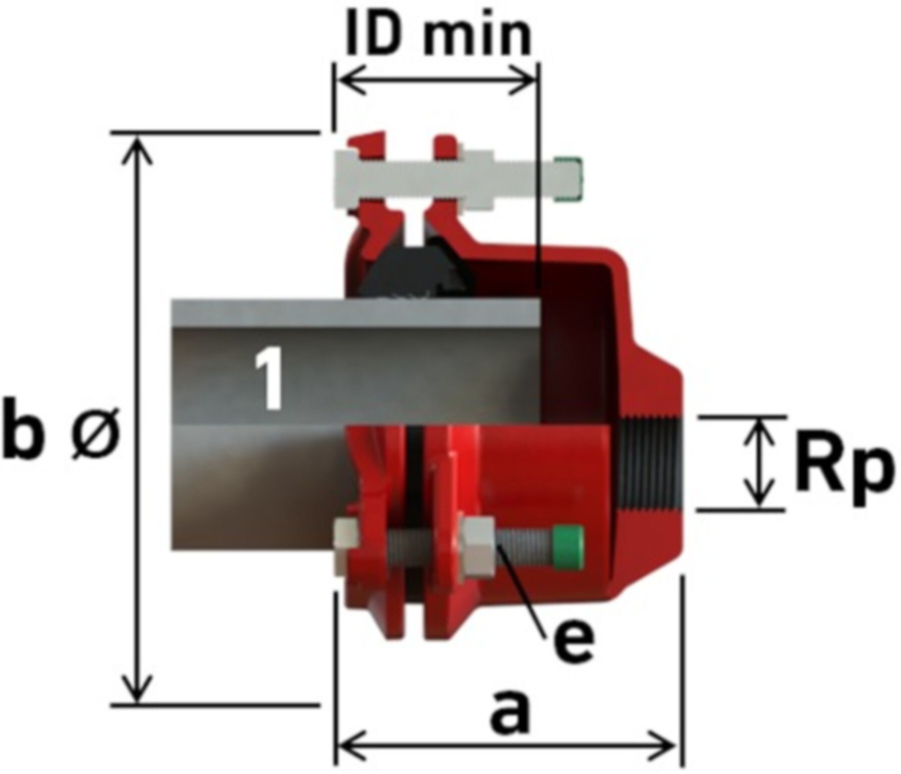 MULTI/JOINT 3207 Endkappe mit IG - längskraftschlüssig, Multi/Fikser