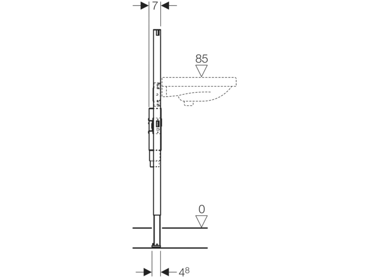 Geberit Duofix Element für Waschtisch - mit Unterputz-Sifon, Typ 112