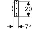 Geberit Duofix-Armaturenplatte - für Bade- und Duschenarmatur