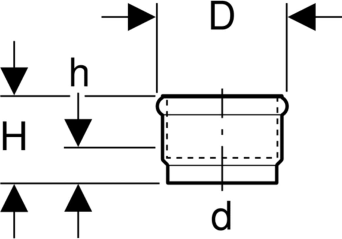 Geberit PE Steckmuffe - mit Dichtung