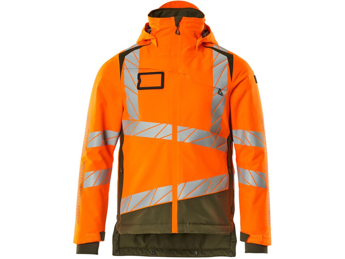 Winterjacke mit CLIMASCOT-Futter Gr. XL - hi-vis orange/moosgrün