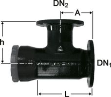 Schraubmuffeneinbauschlaufe-T m. Flansch - Fig. 2377a