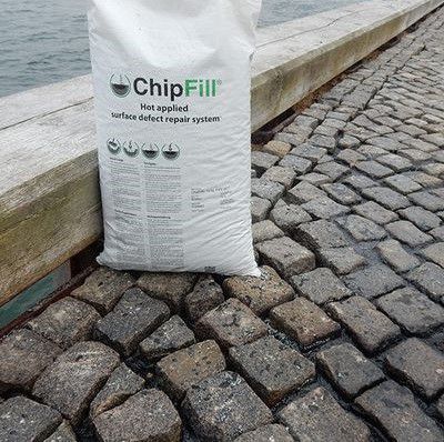 Chipfill Granulat für Asphaltreparatur - Sack à 12 Kg. 66 Sack/Pal.