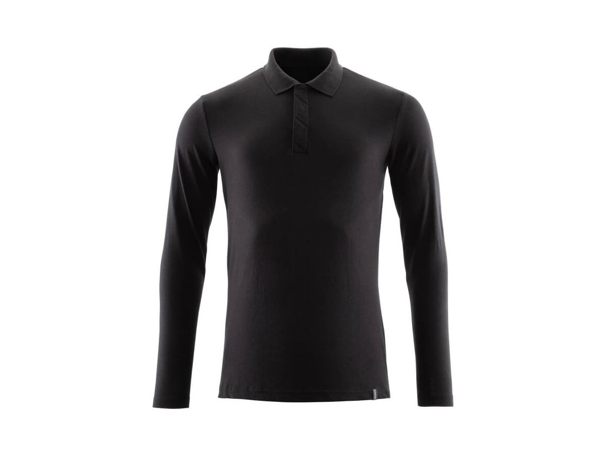 Polo-Shirt langarm, ProWash, Gr. XL ONE - vollschwarz, 60% CO / 40% PES, 210 g/m2
