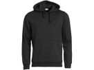 CLIQUE BASIC Hoody, schwarz, Grösse XS - 65% Polyester 35% Baumwolle 280 g/m²