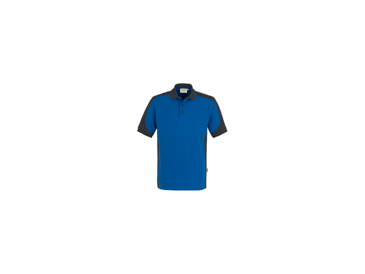 Poloshirt Contrast Perf. L royalb./anth. - 50% Baumwolle, 50% Polyester