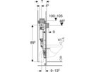 Geberit GIS-Wand-WC-Element Omega - Betätigung von oben/vorne, Typ 98