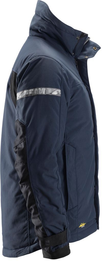 Allround Work gefütterte Jacke, Gr. S - marineblau/schwarz, 100% PES, 220 g/m²