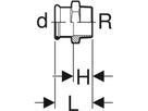 Mapress Therm Übergang mit Aussengewinde